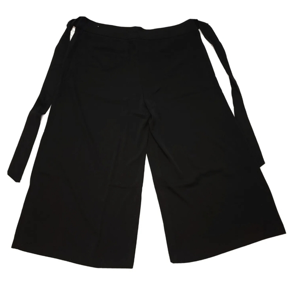 Wide Leg Crop Skort /Pants Classic Concepts Black Sz 18 Wrap Belt 40 X 23.5 - Picture 9 of 10